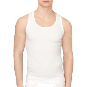 Calvin Klein Men's 3 Pack Basic Tank Top, White, X-Large