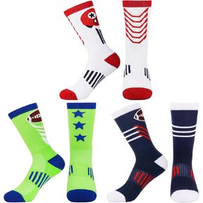 Jeasona Athletic Socks Youth Boys Gifts for Kids Boys Football Soccer Stuff Accessories Gear