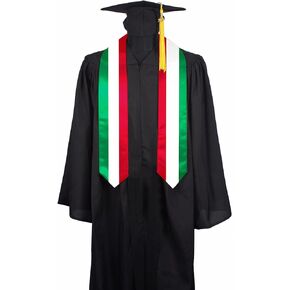 Italy Flag Graduation Stole Sash, Italy Flag Graduation Shawl Sash Stole Wraps Scarf For International Study Pride Women Men