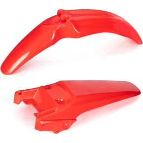 Front + Rear Plastic Mud Guards Red for Honda CRF 80 100 CRF80F CRF100F 2004 2005 2006 2007 2008