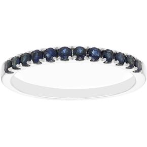 Boston Bay Diamonds 10K Gold Gold Wedding Gemstone Anniversary Band Ring - اختيار الحجر المولد ، وحجم الخاتم ، والذهب الأصفر أو الأبيض