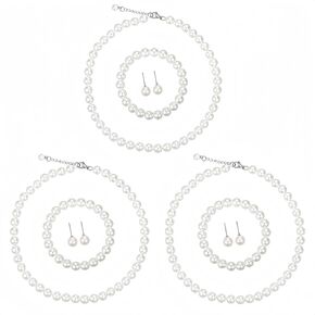 8mm 3/9 PCS Pearl Necklace Jewelry Necklace Netlace Jewelry for Women