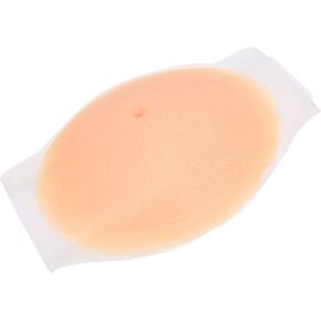 Fake Pregnancy Belly,Silicone Artificial Artificial Fake Belly Pregnant Photography Props with Straps for Screen Performance, Advertising (4-5 Months)