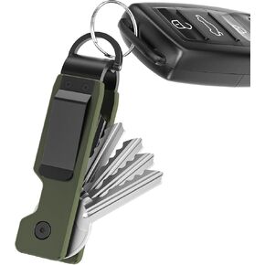Key Organizer For Men - Compact Metal Key Holder | Minimalist Innovative Keyholder | Smart Keychain Secures 1-5 Keys