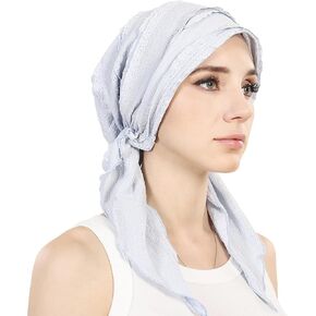 Babalet Slip-On Pre-Tied Beanie Women Headwear Turban Beanie Caps Head Wrap Headscarf for Women Sleep Hair Cover Hat