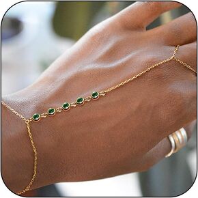 Hand Chain Gold Bracelets for Women Trendy Stuff Ring Bracelet Hand Chain Dainty Chain Bracelet Hand Jewelry Gifts