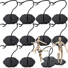 12 PCS Action Figure يبلغ 8 إلى 12 بوصة دمى الحامل المجمع مجمعة الرقم مع حامل الذراع الدعم المعدني القابل للتعديل يقف قاعدة متوافقة مع HG/RG 1/144 TOY