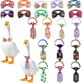 20 PCS Holiday Porch Goose Bow Ties 4th of July Twalar Recepties مجموعة الاستقلال الصيفي يوم البوزة شرفة أوزة مع 10 أنماط عطلة لزخارف مهرجان حديقة الفناء في الهواء الطلق
