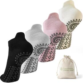 BISOUSOX Grippy Socks Woman Pilates, Grip Socks Pilates Yoga Barre Non Slip Ankle Sticky Ballet Slipper Sock Hospital in Saudi Arabia