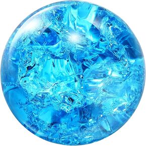 UXCELL 40MM/1.6 "كرة كريستال الكرة الجليد متشققة الزجاج الصلبة المزخرفة الكرة الكريستال الكرة زخرفة لفنغ شوي ثروة تخبر نافورة الطاولة ، بحيرة الأزرق