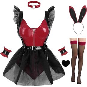 Nuoqi Womens Bunny Suit Come Bunny Girl Cosplay Womens Halloween Bunny Costume