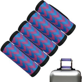 5 Pack Luggage Handle Wrap, Cute Luggage Tap Identifiers for Cruise Travel, Suitcase Tags Travel Accessories for Airplane Flying, Rainbow