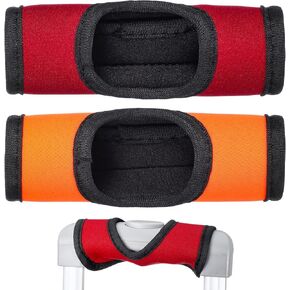 Luggage Handle Wraps Luggage Identifiers For Suitcases 2Pcs Handle Wraps For Suitcase Bright Color Luggage Tags For Push-Button Handle Trolley Handle And Travel Suitcase Tie Rod Accessories