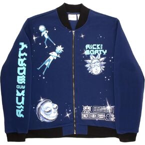 RICK AND MORTY Varsity Jackets for Men Graphic Print Lightweight Varsity Jackets Casual Fashion Coats
