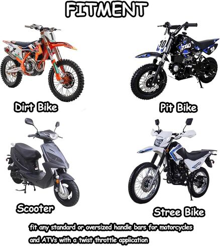 Motorcycle Grips 7/8" Dirt Bike Grip Pillow Top Grips Rubber Anti-Slip Universal Handlebar Racing Grip for Motocross ATV in Kuwait
