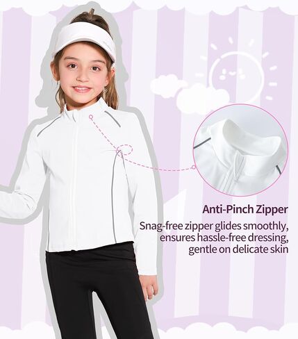 Girls Athletic Jacket Zip Up Horse Riding Shirts Kids Yoga Jackets Workout Coat in Kuwait