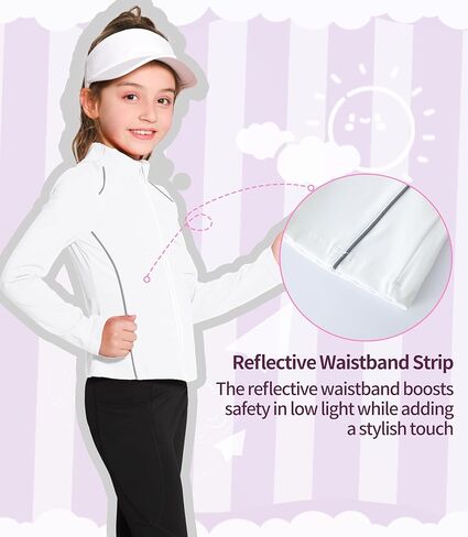 Girls Athletic Jacket Zip Up Horse Riding Shirts Kids Yoga Jackets Workout Coat in Kuwait