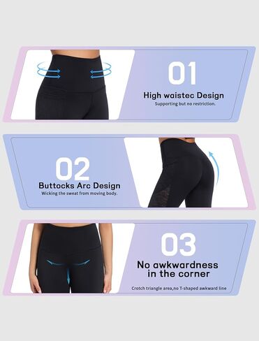 Yoga Pants for Women - High-Waist Lace Leggings Breathable Moisture-Wicking with Pockets,Perfect for Yoga Running in Saudi Arabia