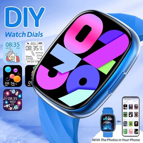 Kids Watch, Digital Watch for Boys Girls, IP67 Waterproof Games Fitness Tracker with 20+ Sport Modes, Sleep Monitor, Music, Games, Great Sports Watches Gift for Teens Kids (Blue) in Kuwait