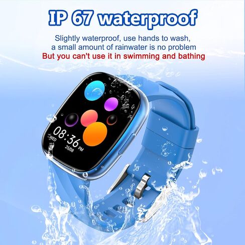 Kids Watch, Digital Watch for Boys Girls, IP67 Waterproof Games Fitness Tracker with 20+ Sport Modes, Sleep Monitor, Music, Games, Great Sports Watches Gift for Teens Kids (Blue) in Kuwait
