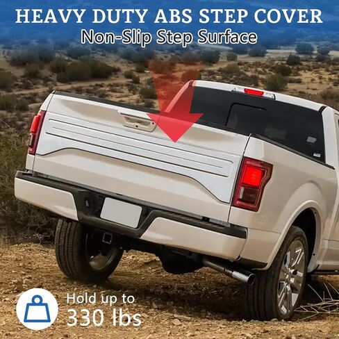 Rear Step Bumper Assembly Compatible with Ford F150 Pickup 2015-2020 Chrome Steel Rear Bumper With Max Tow Hitch Without Parking Sensor Holes Replacement for FO1103187 in Saudi Arabia