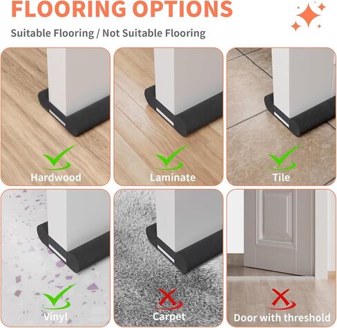 سدادة مسودة الباب المترقية لأسفل الباب ، تحت حشو الفجوة الباب للحصول على فجوة كبيرة ، لا يوجد طي مطلوب ، شريط التثبيت المرن ، شريط العزل الصوتي للمنزل والشقة ، 28-32in ، الأسود in Kuwait