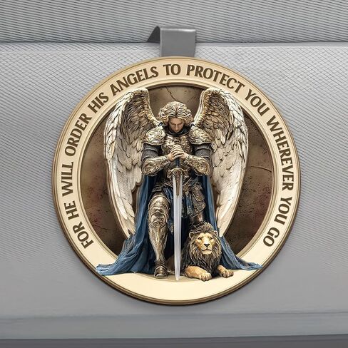 Personalized Car Visor Clip – Guardian Angel Visor Clip, Our Lady of Guadalupe, Christian Car Accessories, New Driver & Religious Gifts (Protect You Wherever You Go) in Saudi Arabia