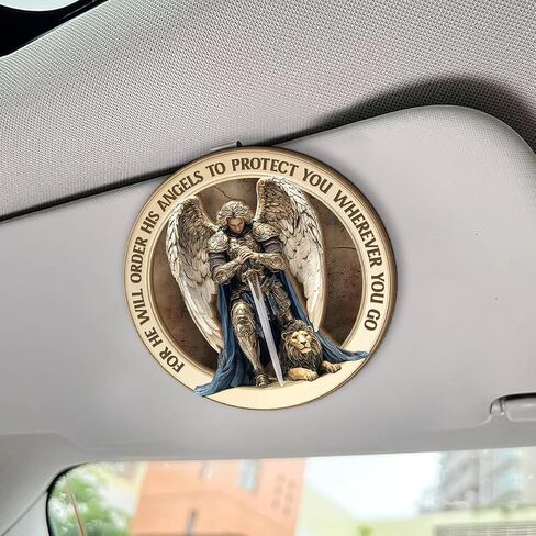 Personalized Car Visor Clip – Guardian Angel Visor Clip, Our Lady of Guadalupe, Christian Car Accessories, New Driver & Religious Gifts (Protect You Wherever You Go) in Saudi Arabia