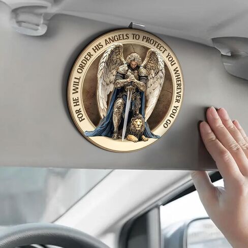 Personalized Car Visor Clip – Guardian Angel Visor Clip, Our Lady of Guadalupe, Christian Car Accessories, New Driver & Religious Gifts (Protect You Wherever You Go) in Saudi Arabia