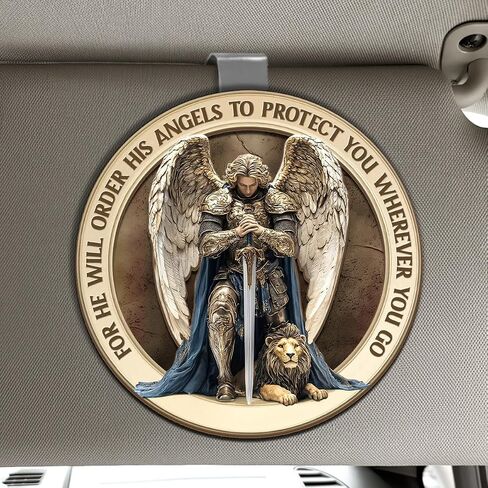 Personalized Car Visor Clip – Guardian Angel Visor Clip, Our Lady of Guadalupe, Christian Car Accessories, New Driver & Religious Gifts (Protect You Wherever You Go) in Saudi Arabia