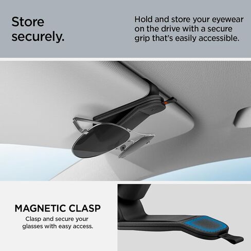 حامل غلاف شمسي نباتي فيلو مغناطيسي فيلو مصمم لنموذج تسلا الجديد Y 2025 تحديث ، طراز 3/Y/S/X/Cybertruck و Car Visor (Black) - 2 Pack in Kuwait