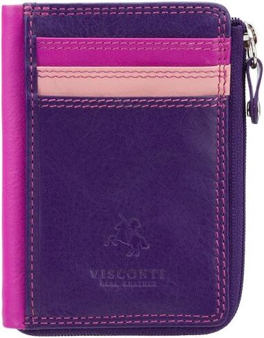 محفظة VISCONTI RB110 Phi Phi للسيدات من الجلد النحيف بسحاب لبطاقة الائتمان وحامل بطاقات الائتمان (أزرق) in Kuwait