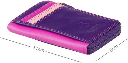 محفظة VISCONTI RB110 Phi Phi للسيدات من الجلد النحيف بسحاب لبطاقة الائتمان وحامل بطاقات الائتمان (أزرق) in Kuwait