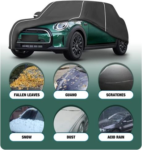 Waterproof Car Cover Compatible for Mini Cooper/Cooper S 2-Doors.2002-2024 All Weather 6 Layers Full Car Cover with Storage Bag in Saudi Arabia