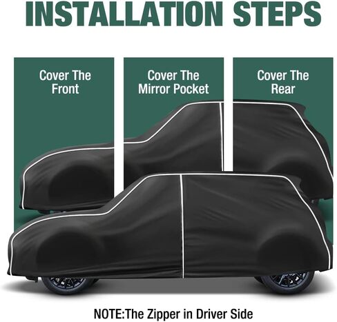 Waterproof Car Cover Compatible for Mini Cooper/Cooper S 2-Doors.2002-2024 All Weather 6 Layers Full Car Cover with Storage Bag in Saudi Arabia