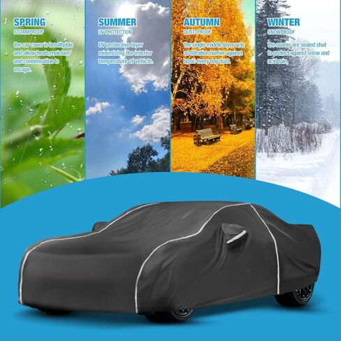Waterproof Car Cover Compatible for Mini Cooper/Cooper S 2-Doors.2002-2024 All Weather 6 Layers Full Car Cover with Storage Bag in Kuwait