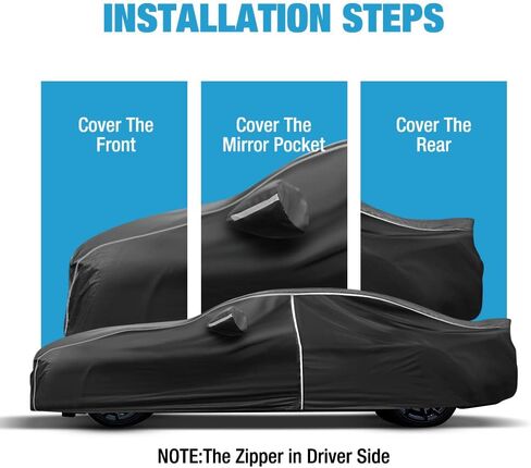 Waterproof Car Cover Compatible for Mini Cooper/Cooper S 2-Doors.2002-2024 All Weather 6 Layers Full Car Cover with Storage Bag in Kuwait