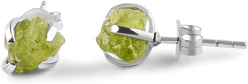 InfinityGemsArt Mother's Day Gifts Raw Herkimer Diamond Quartz Stud Earrings For Women Natural Gemstones Energy Healing Crystals Jewelry 925 Sterling Silver Love Stone Birthstone Jewelry For Her in Saudi Arabia