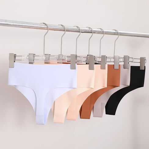 6 Pack High Waisted Thongs for Women Feather-light Seamless Underwear No Show Sexy Breathable Panties for Ladies in Saudi Arabia