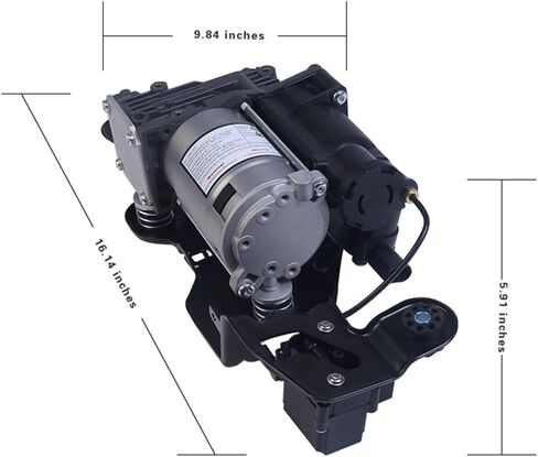 مضخة ضاغط تعليق هوائي 37206875177 مع دعامة وصمام توزيع مدمج متوافق مع BMW X5 F15 F85 2014-2018، BMW X6 F16 F86 2015-2019، استبدال # 37206850555,37206868998 in Kuwait