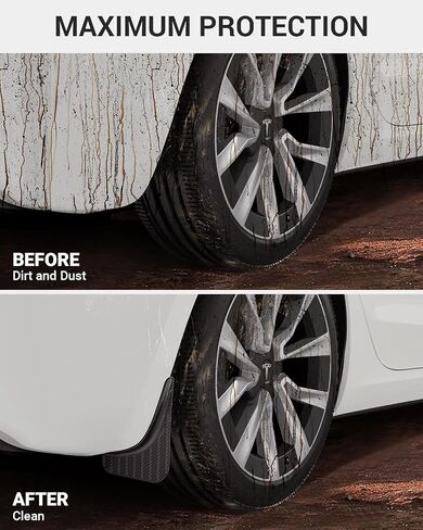 BASENOR New 2025 2024 Tesla Model 3 Mud Flaps Splash Guards [No Drilling No Tape] [10x Stronger] All Weather Tire Protector Mudflaps for Model 3 Highland Exterior Accessories in Saudi Arabia