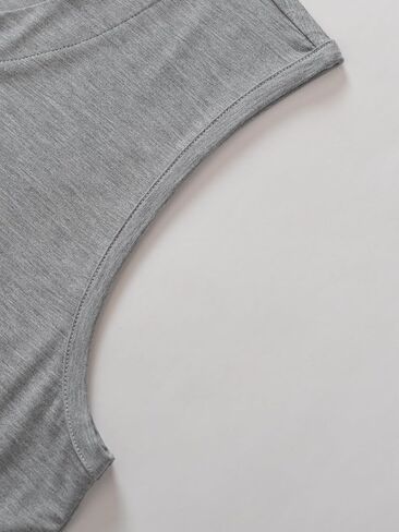 Latuza Men's Bamboo Viscose Pajama Shirt V-Neck Sleep Tank Top 2 Pack in Saudi Arabia