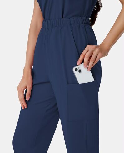 الدعك للنساء مجموعة ، فوكات ، فوكس ، سروال سروال ، فرك طبية مع 8 جيوب ، حزام اليوغا in Kuwait