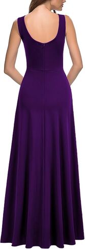 MUSHARE Women's Square Neck Sexy Split Cocktail Party Maxi Long Formal Dress in Kuwait