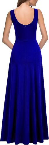 MUSHARE Women's Square Neck Sexy Split Cocktail Party Maxi Long Formal Dress in Kuwait