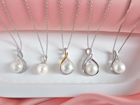 Gifts For Wife Wedding Anniversary - mothers day gifts for wife - AAA+ Real Pearl Necklaces For Women (18k Gold Platting 925 Sterling Silver) mothers necklace ideas Birthday Freshwater Pearl Necklace in Kuwait