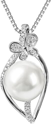 Gifts For Wife Wedding Anniversary - mothers day gifts for wife - AAA+ Real Pearl Necklaces For Women (18k Gold Platting 925 Sterling Silver) mothers necklace ideas Birthday Freshwater Pearl Necklace in Kuwait