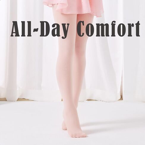 CozyWow 80 Denier Girls Tights with Full Footed, School Ballet Dance Tights for Kids from 4T to 12T,Soft&Opaque in Kuwait