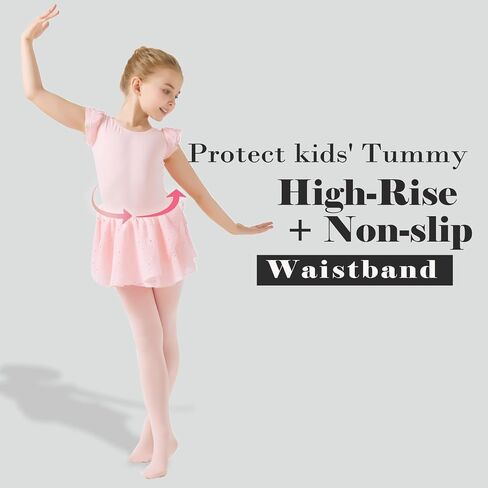 CozyWow 80 Denier Girls Tights with Full Footed, School Ballet Dance Tights for Kids from 4T to 12T,Soft&Opaque in Kuwait