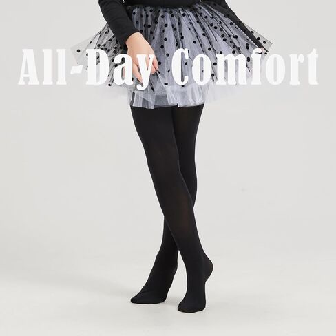 CozyWow 80 Denier Girls Tights with Full Footed, School Ballet Dance Tights for Kids from 4T to 12T,Soft&Opaque in Kuwait
